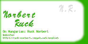 norbert ruck business card